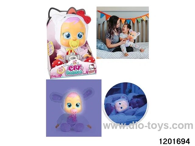 14-inch HELLO.KITTY baby doll with baby teat/cry/music/water-absoring bottle /lightfunctions