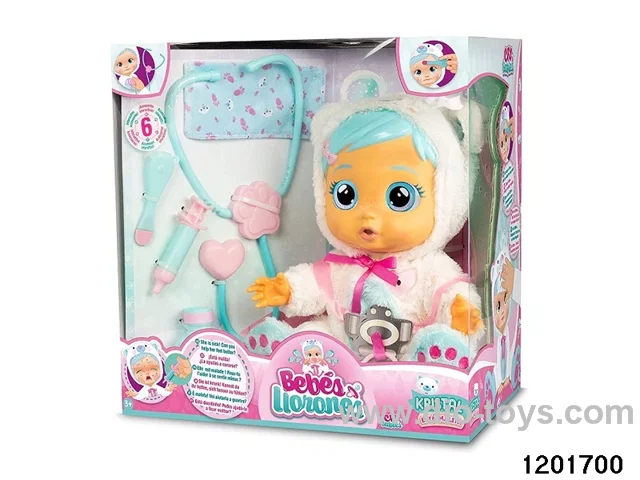 14-inch  baby doll with baby teat/cry/music/stethoscope /light functions