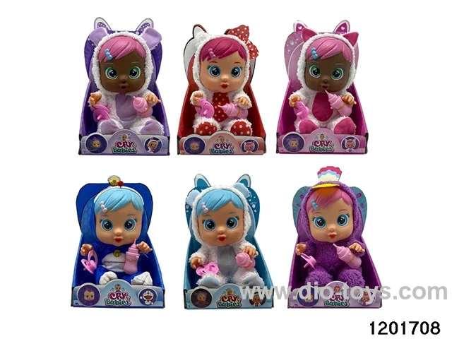 14-inch  baby doll with baby teat/cry/music/stethoscope /light //water-absoring bottle functions
