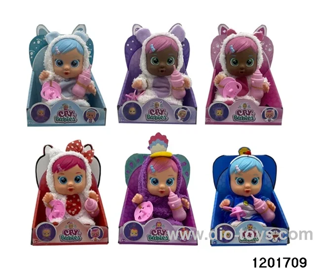 10-inch  baby doll with baby teat/cry/music/light /water-absoring bottle functions