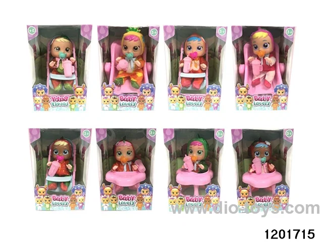 6-inch baby doll with cry function in 3pcs window box