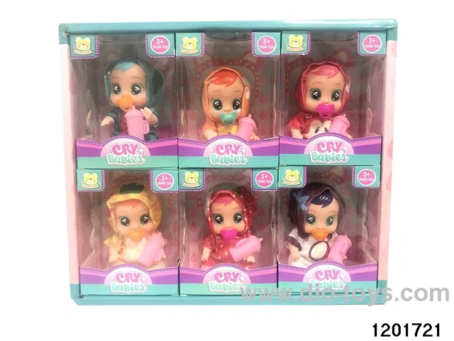 6-inch baby doll with cry function in 6pcs display box