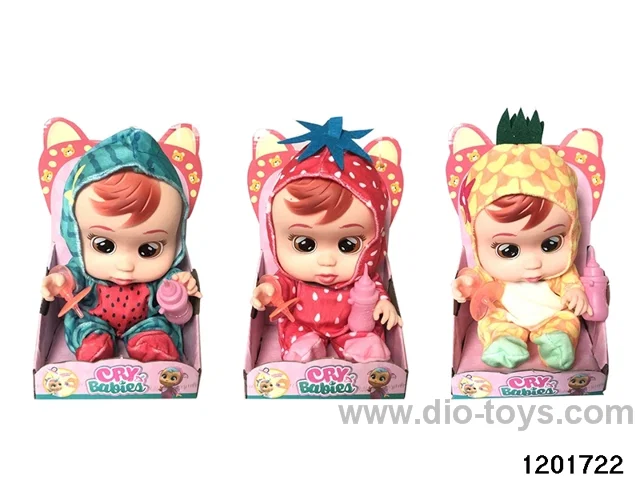 14-inch baby doll with cry/drink/music function