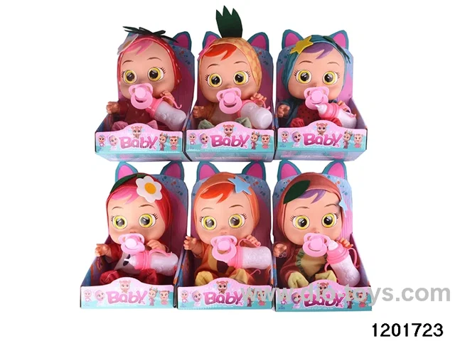 10-inch baby doll with baby teat /music/cry function(six mixed)