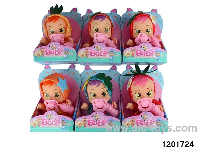 14-inch baby doll with baby teat /music/cry function(six mixed)
