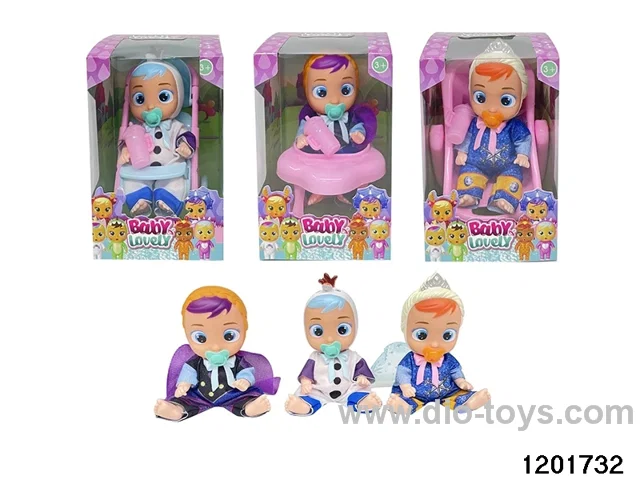 6-inch baby doll with cry functionin ,3 stytle mix