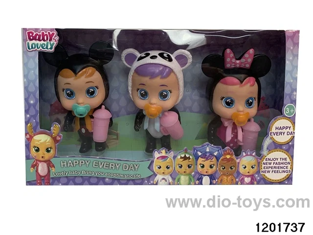 5.5-inch baby doll with cry function in 3pcs window box