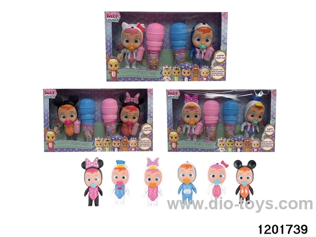 5.5-inch baby doll with cry /light function in 2pcs window box