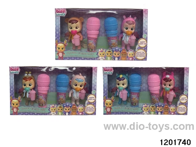 5.5-inch baby doll with cry function in 2pcs window box,3 stytle mix