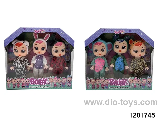 6.5-inch baby doll with samll house(3 ASST)