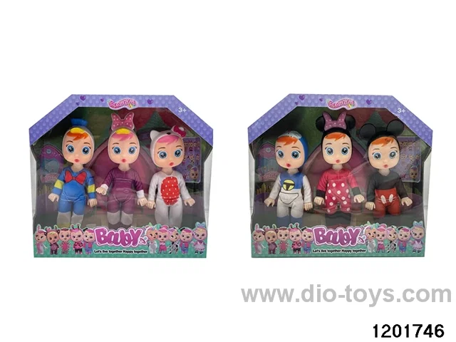 6.5-inch baby doll with samll house(3 ASST)