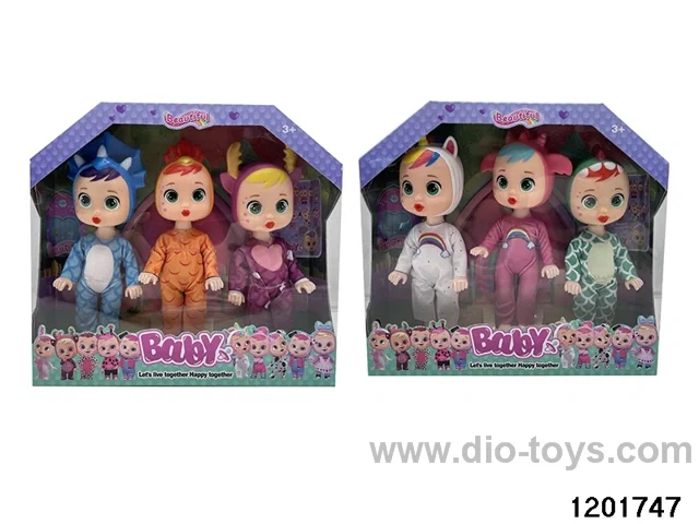 6.5-inch baby doll with samll house(3 ASST)