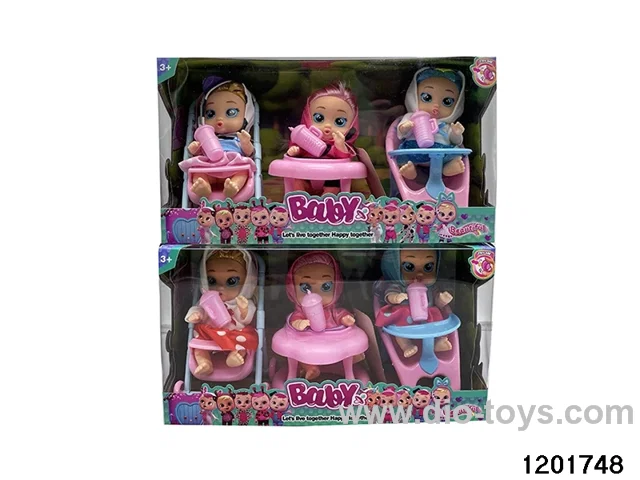 6.5-inch baby doll with cry function,6 stytle mix