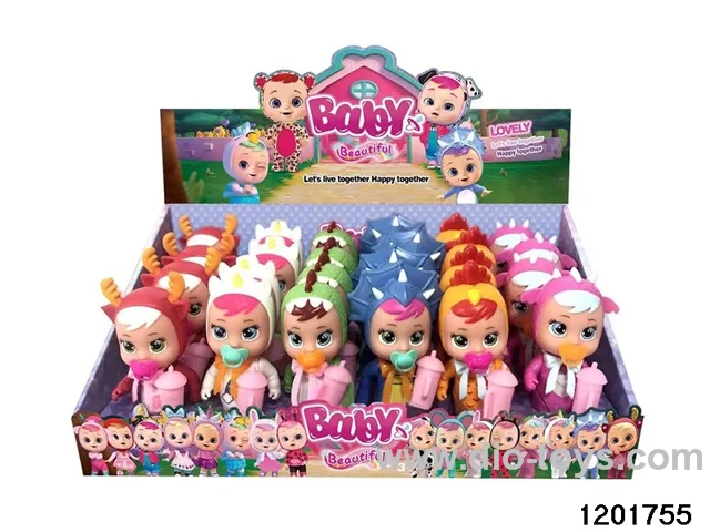 5.5-inch baby doll with baby teat and bottle/ cry /music function(6 ASST in 24PCS Display Box)