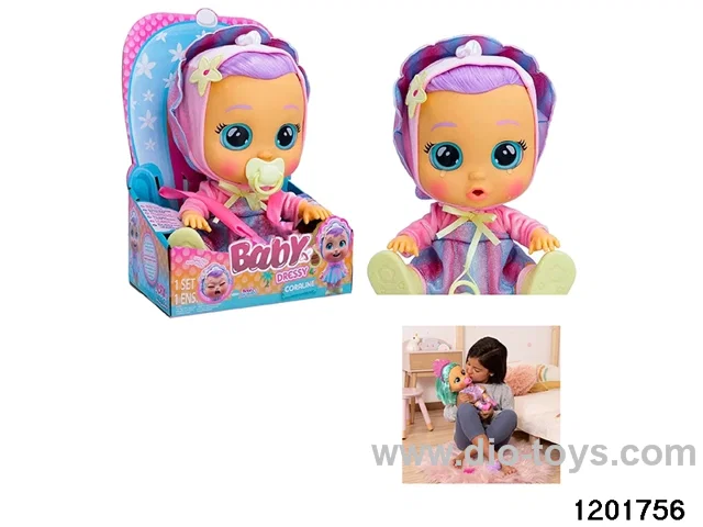 14-inch baby doll with baby teat and bottle/ self-heating clothes/cry function