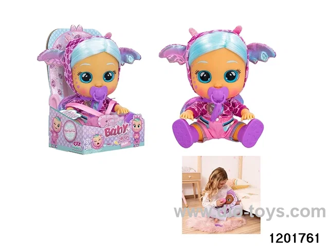14-inch baby doll with baby teat and bottle/ self-heating clothes/cry function