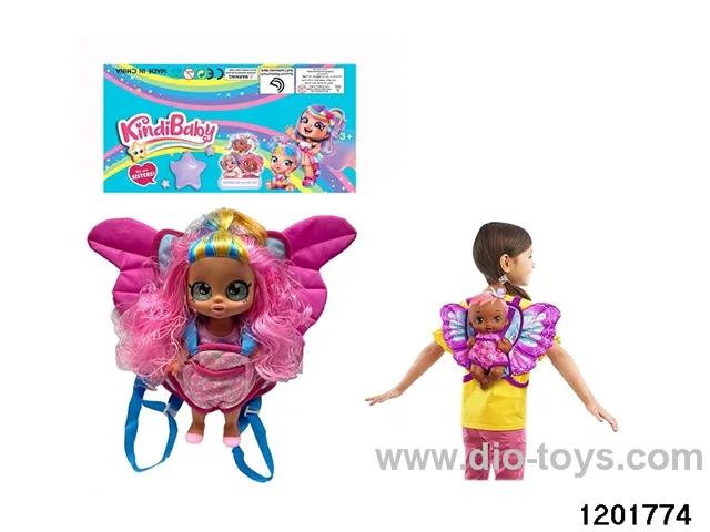 16-inch doll with shaking its head function and butterfly backpack