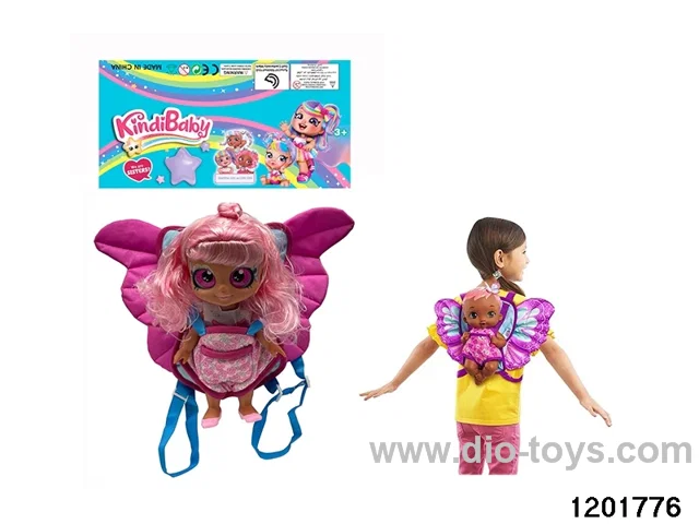 16-inch doll with shaking its head function and butterfly backpack