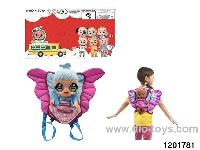 16-inch doll with drinking /pee functions and butterfly backpack