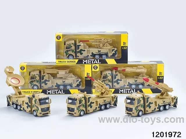 yellow pull-back alloy military vehicle