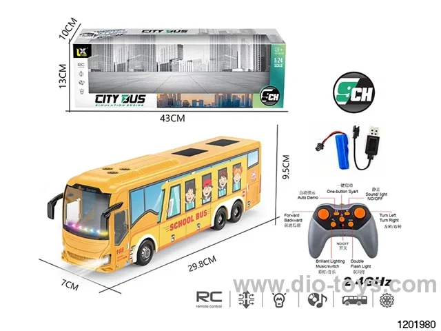 1:24 2.4G 9ch RC bus W L/M included battery