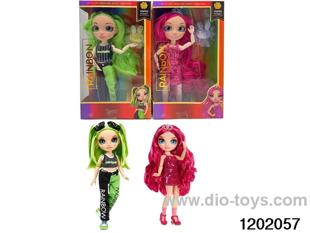 10 inch 12 jointed real body doll set with hairpins in window box