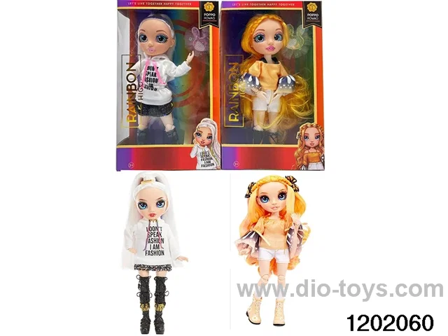 10 inch 12 jointed real body doll set with hairpins in window box