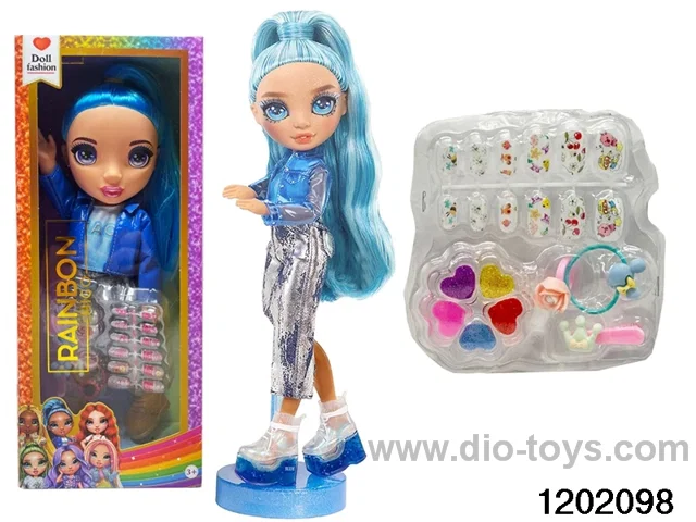 16 inch doll set with lights and music in window box