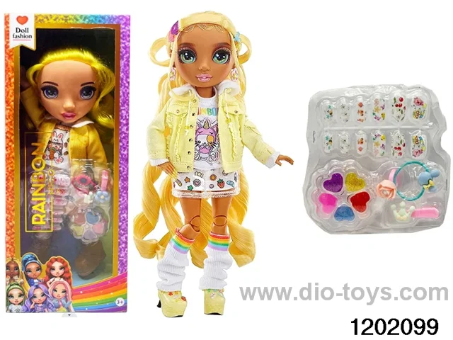 16 inch doll set with lights and music in window box
