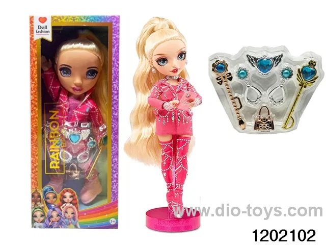 16 inch doll set with lights and music in window box