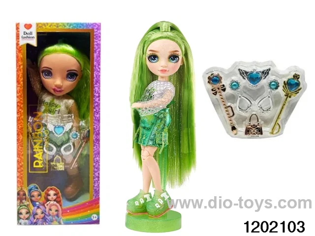 16 inch doll set with lights and music in window box