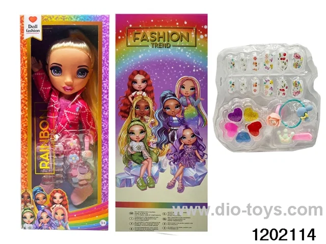 16 inch doll set with lights and music in window box