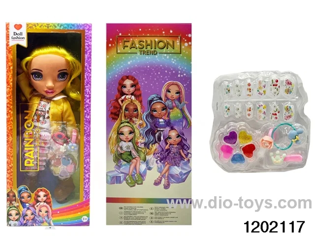 16 inch doll set with lights and music in window box