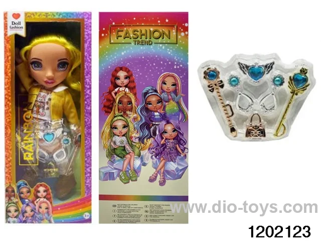 16 inch doll set with lights and music in window box
