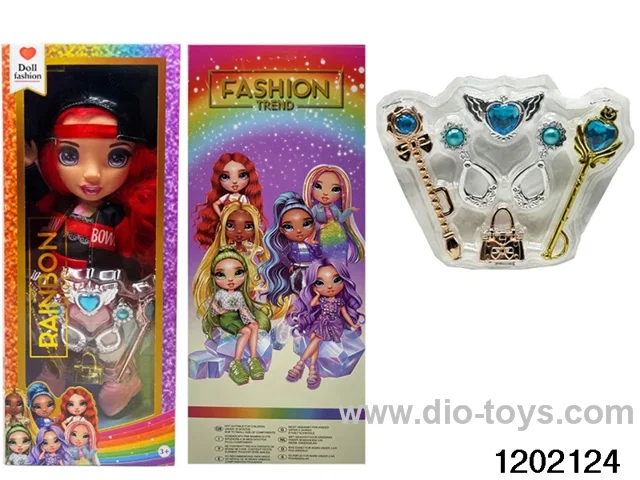16 inch doll set with lights and music in window box