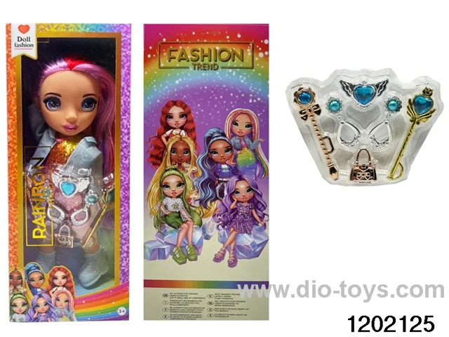 16 inch doll set with lights and music in window box