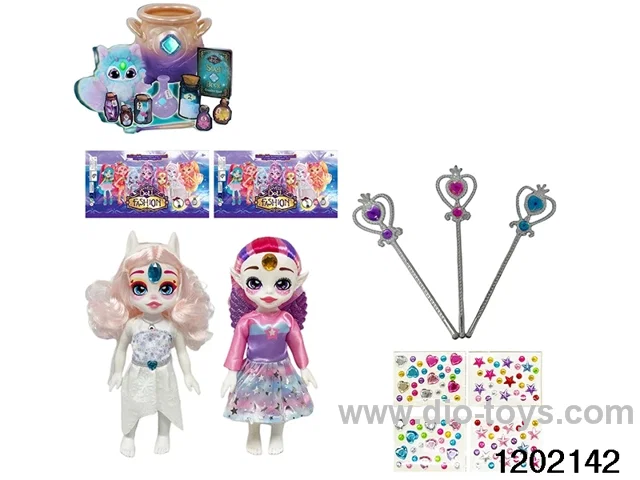 14 inch real body doll set with music and light in pp bag