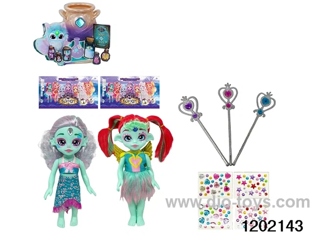 14 inch real body doll set with music and light in pp bag