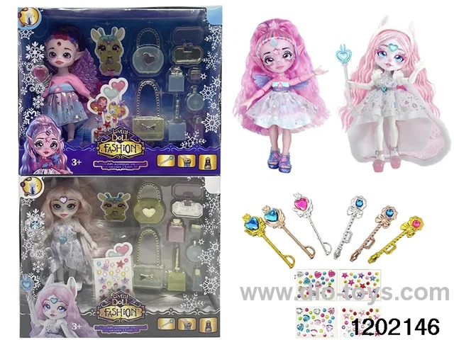 6.5 inch 12jointed real body dollset in window box