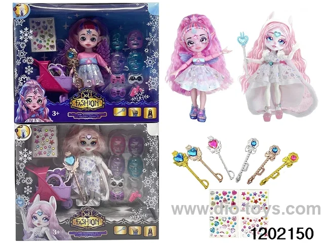 6.5 inch 12jointed real body dollset in window box