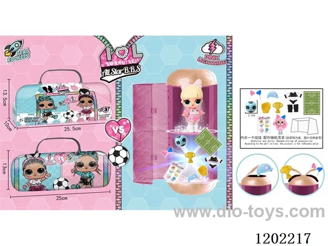 Double capsule - Surprise soccer with one doll with light