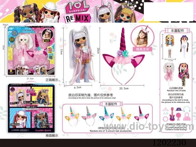 REMIX Party Surprise - Party Unicorn Hair Ring (with 1 big doll)