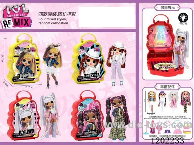REMIX SURPRISE - 4 Color Carrying Case (with 1 big doll) - with lights