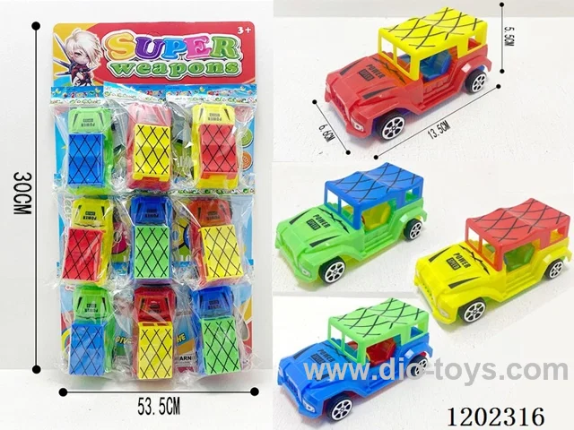free wheel car 4 colors mixed