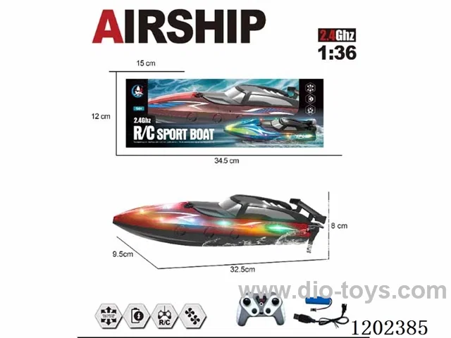 2.4G Twin Paddle High Speed RC Boat(Battery included)