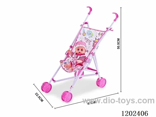 Plastic cart with 10 inch boy's music figurine