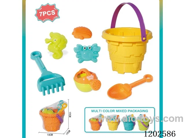 Beach Castle Bucket Set of 7