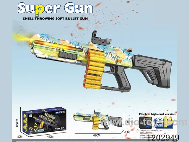 Manual/automatic integrated soft bullet gun with light