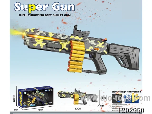 Manual/automatic integrated soft bullet gun with light