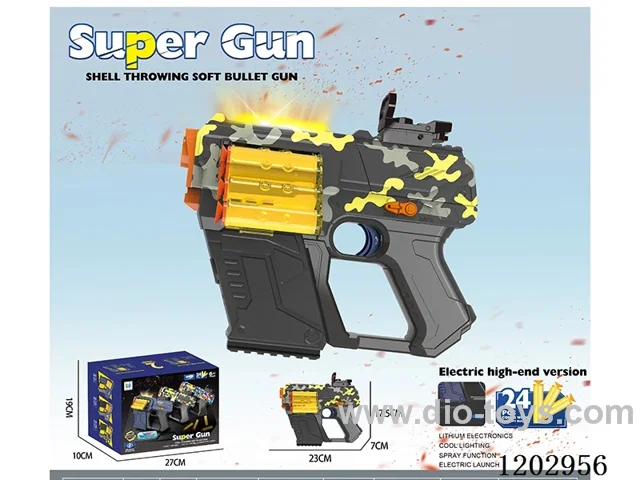 Manual/automatic integrated soft bullet gun with light
